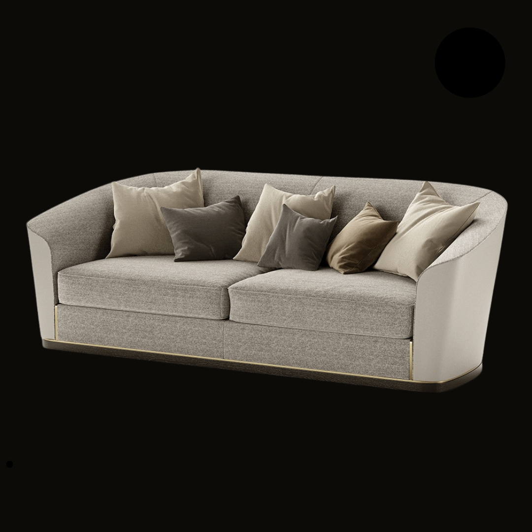Contemporary Upholstered Sofa with Curved Back | Provance - Provance Decoration
