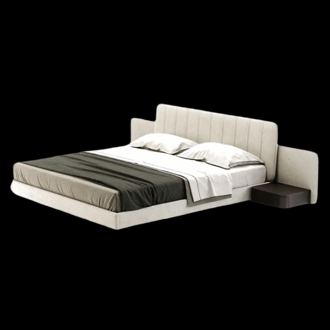 Luxury Upholstered Customizable Bed with Built-in Nightstands – Modern Design - Provance Decoration