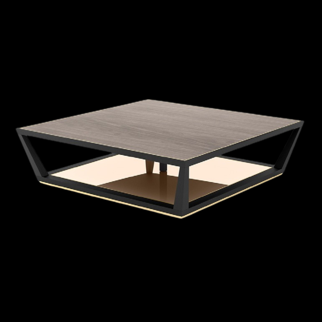 Modern Square Coffee Table with Open Shelf | Provance - Provance Decoration