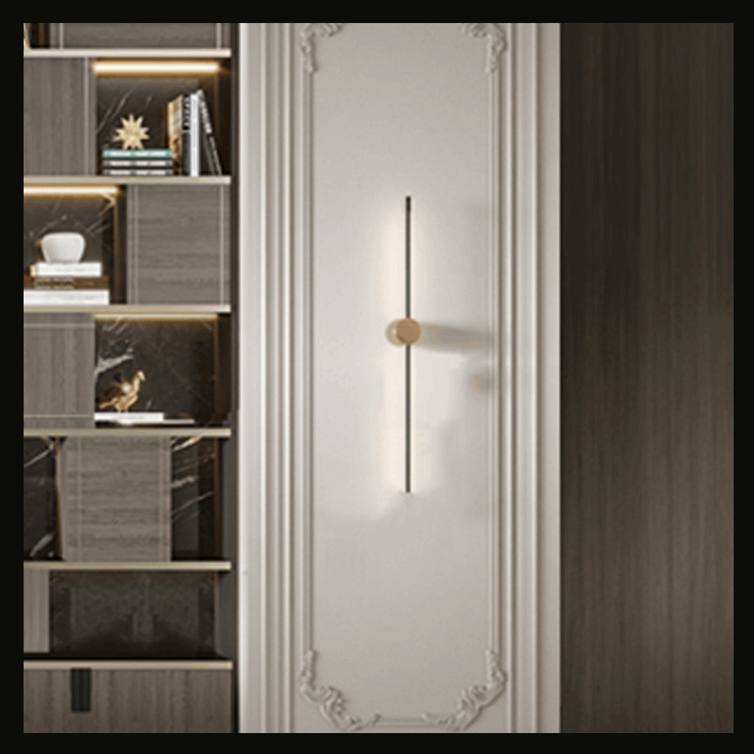 Classic Modern Wall Cladding with Decorative Detailing and LED Light – WC-014 - Provance Decoration