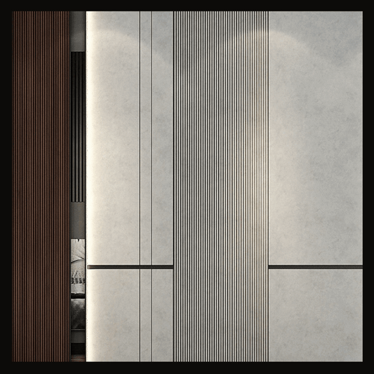 Contemporary Wall Cladding with Textured Paneling – WC-021 - Provance Decoration