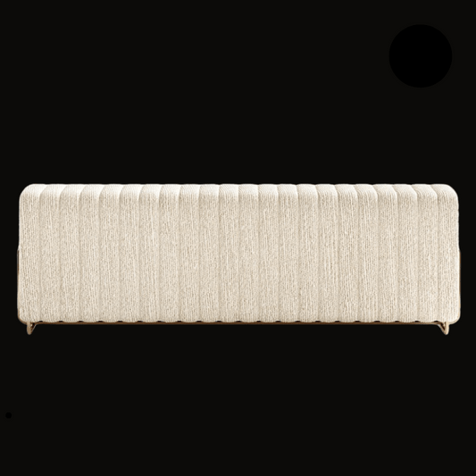 Luxury Upholstered Bench with Modern Gold Base - Handcrafted Contemporary Pouf - Provance Decoration