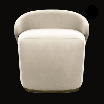 Luxury Upholstered Swivel Accent Chair with Patterned Backrest - Provance Decoration