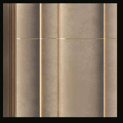 Luxury Upholstered Wall Cladding with Gold Accents – WC-013 - Provance Decoration