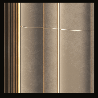 Luxury Upholstered Wall Cladding with Gold Accents – WC-013 - Provance Decoration