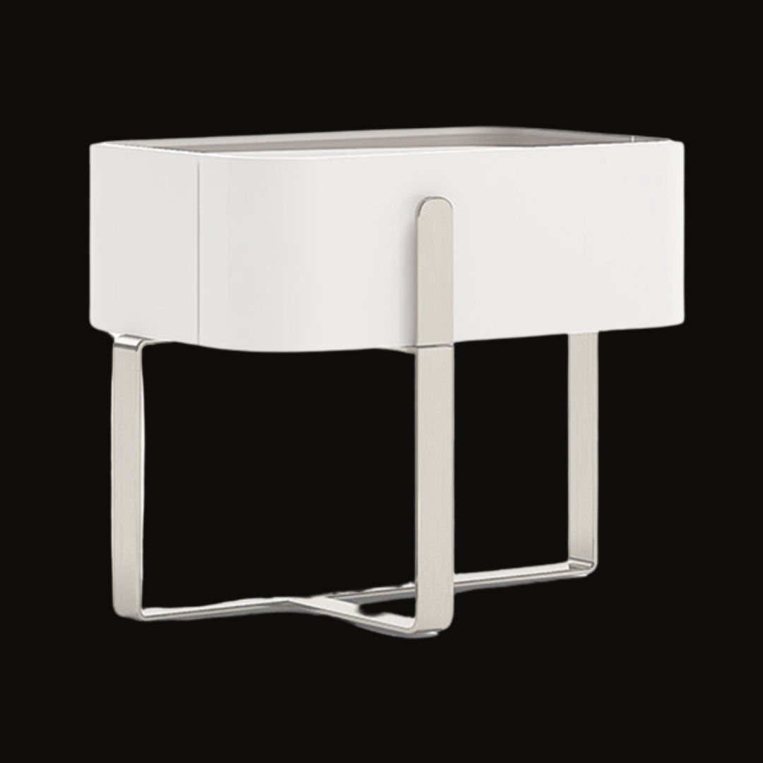 Minimalist Modern Side Table with Sleek Metal Frame - Handcrafted Bedside Table - Provance Decoration