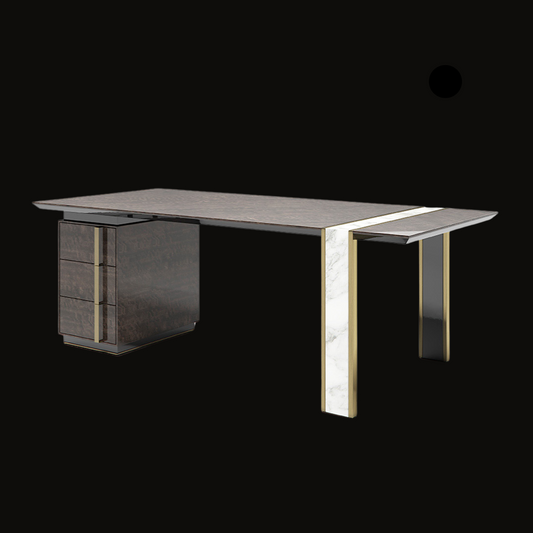 Modern Executive Office Desk with Floating Storage Design - Provance Decoration