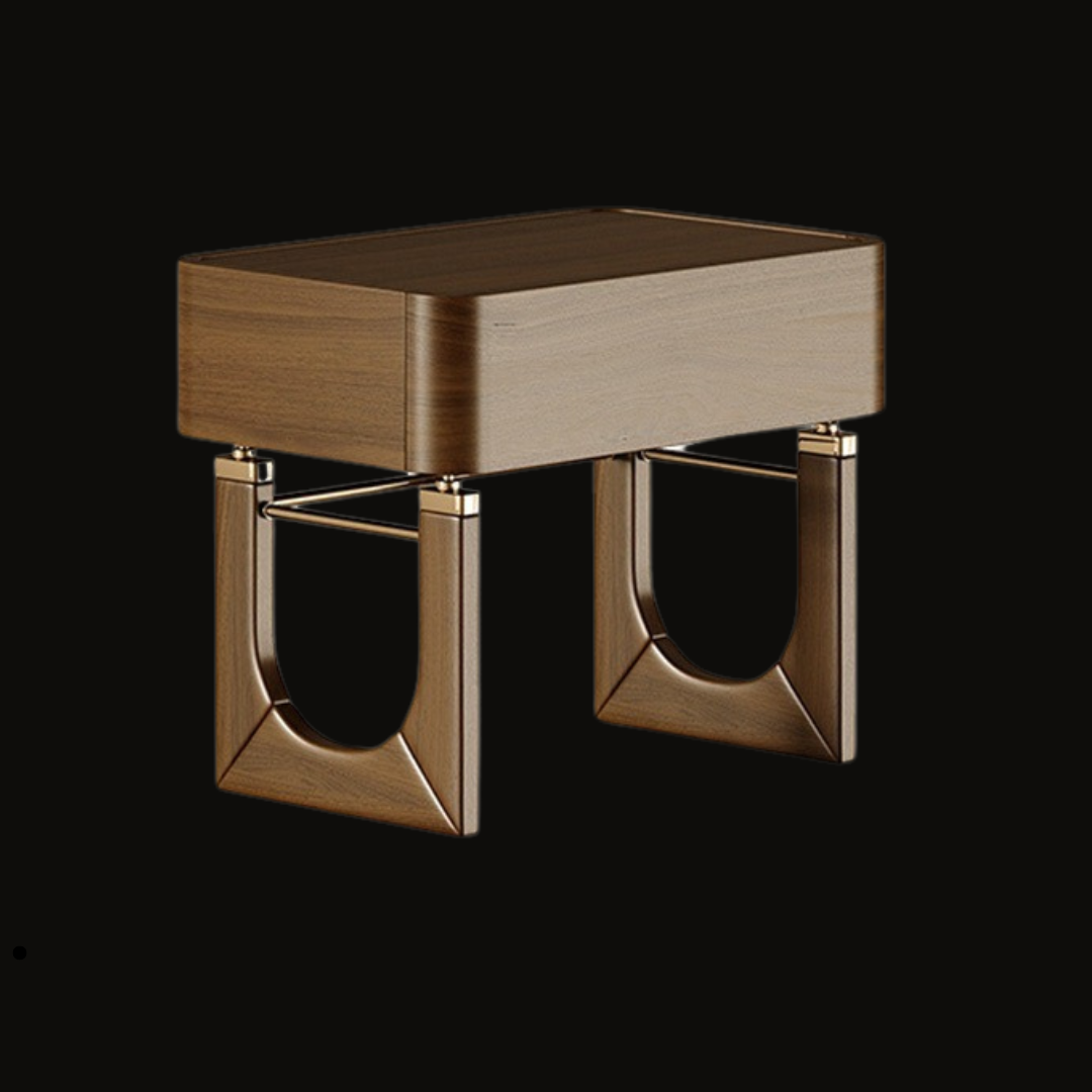 Modern Night Table with Unique Wood Frame and Sleek Design - Handcrafted Bedside Table - Provance Decoration