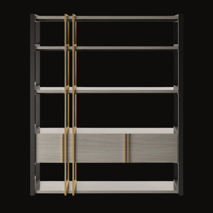 Modern Shelving Unit with Storage Drawers - Provance Decoration
